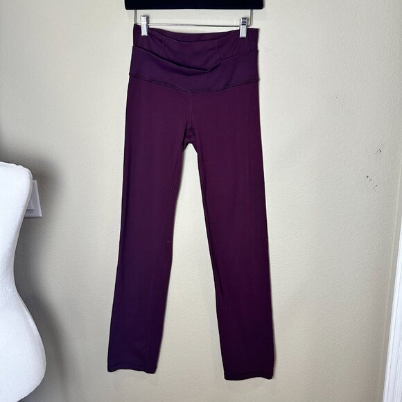 LULULEMON Straight Leg Yoga Pants Leggings Double Waist Band - size 8 - Picture 5 of 8